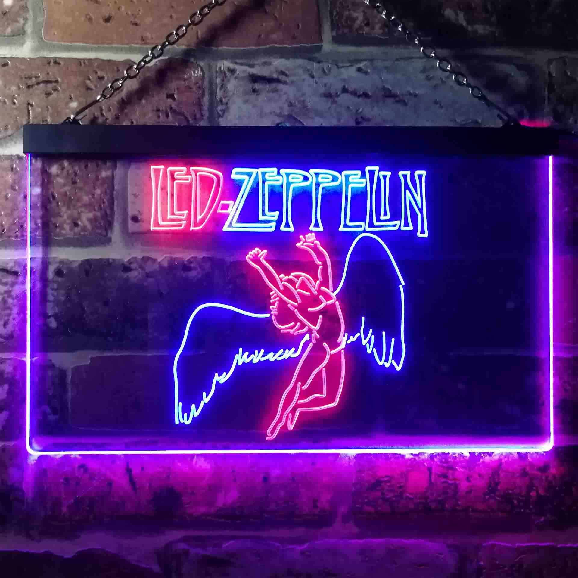 Led Zeppelin Angel Dual LED Neon Light Sign